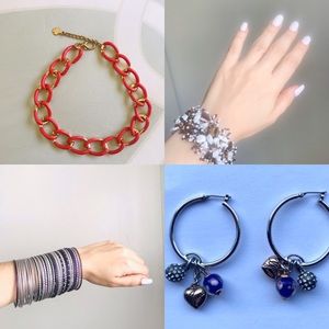 Bracelets, earrings & necklace
